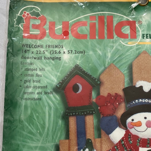 Bucilla Festive Snowman Welcome Friends Kit - Red, Green, and White - Picture 2 of 6
